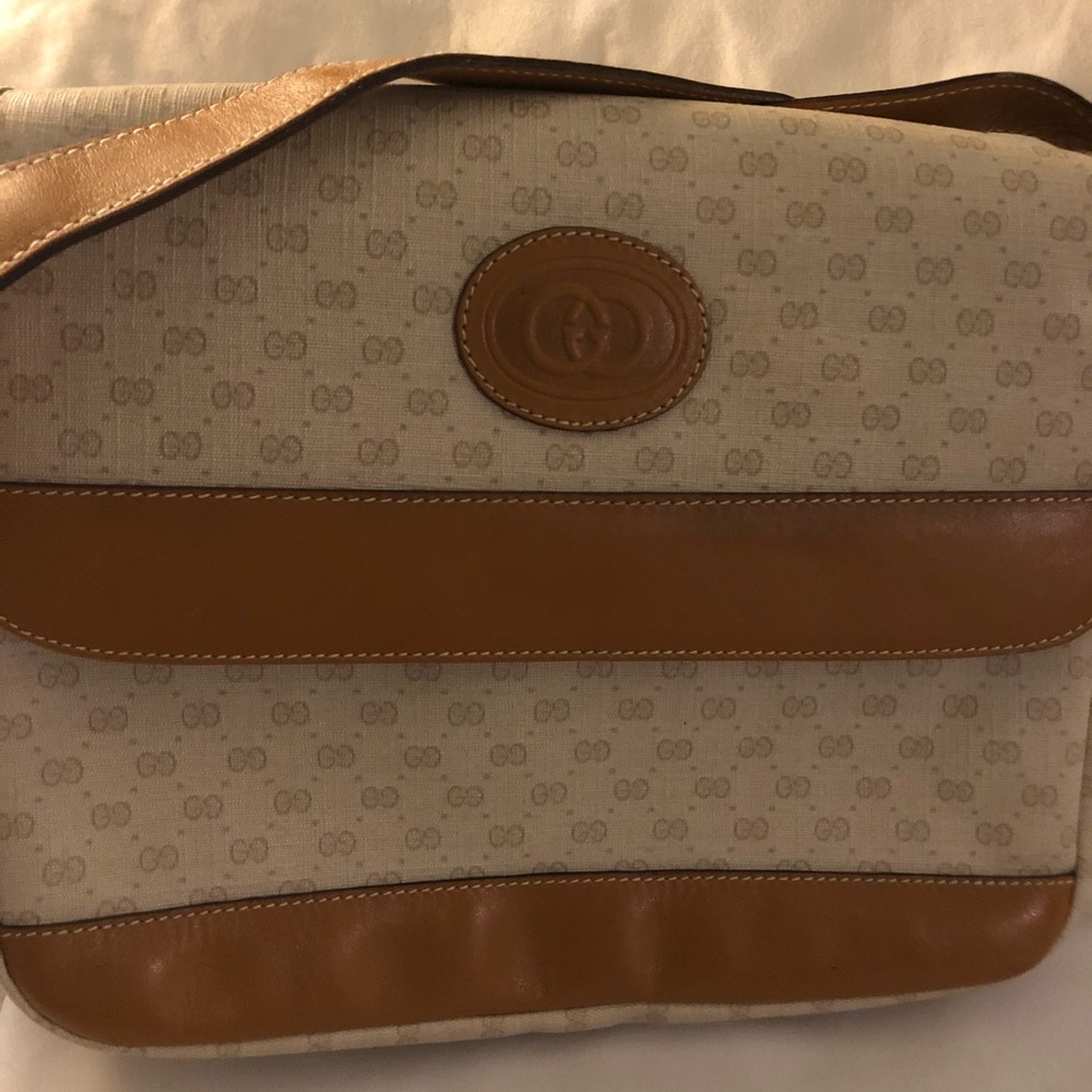 Authentic Vintage Gucci Monogram Crossbody Bag